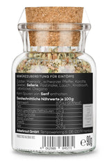Ankerkraut Eintopf, Linsen, Bohnen und Gemüse, Gewürz-Mischung, Vielfalt für jeden Geschmack, ohne Geschmacksverstärker, lecker schmecker, 90 g im Korkenglas