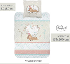 Bettwäsche für Mädchen, Bambi, 100 % Baumwolle. Bettwäsche – Kinder Naty Shop