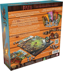 Fate: Defenders of Grimhelm, ELSNER Games, kooperatives Fantasy-Brettspiel, Tower-Defense-Strategie, 1-4 Spieler, ab 14 Jahren, episches Abenteuer, Helden und Magie, Taktikspiel, FryxGames