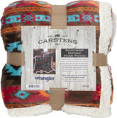 CARSTENS, INC. Wrangler Ultra Premium Überwurfdecke, superweich, Sherpa-Fleece, übergroß, 137,2 x 172,7 cm, Southwest Horizon Betten und Decken Carstens, Inc. Southwest Horizon