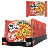 Nissin Ramen - Chili Picant Coreean, pachet de 10, tăiței instant în stil asiatic, bazați pe o rețetă coreeană, rapid și ușor de preparat, mâncare asiatică (10 x 65,2g)