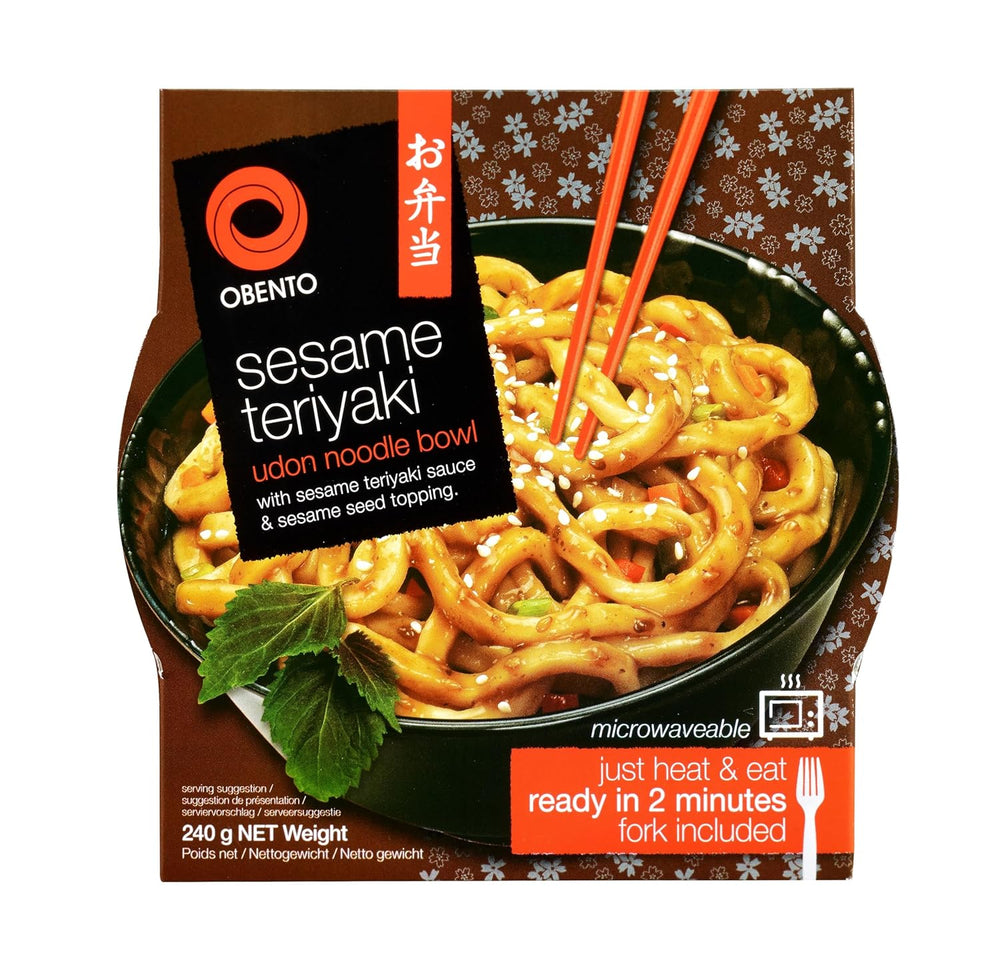 Sesam-Teriyaki-Udon-Schüssel, mikrowellenfertiges Gericht, 240 g
