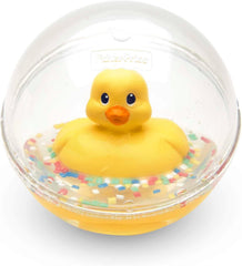 Fisher-Price WaterMates minge rățușcă, rață amuzantă în minge cu confetti, jucărie pentru copii, minge de joacă, jucărie de baie, de la 3 luni, 75676 Jucarii Bebe Naty Shop Minge de rață
