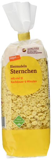 Tegut... Stern-Eiernudeln 250 g Sternnudeln ohne Zusatzstoffe