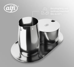 SET LAPTE ȘI ZAHĂR alfi, set lapte și zahăr din oțel inoxidabil lucios, de înaltă calitate, design elegant, lavabil în mașina de spălat vase, durabil