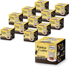 MjAMjAM - Hrană umedă premium pentru pisici - Panna Gatto - pui fraged cu un topping nobil, pachet de 12 (2x80g), fără cereale