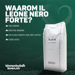 Espresso - Boabe de cafea Nero Forte - Compatibile cu aparatele de cafea și espressoarele - Boabe Arabica prăjite închis la culoare - 2 kg