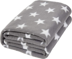 DREAMSCENE pătură confortabilă pătură pufoasă pătură fleece - living pătură cald iarna moale, canapea pătură, pătură canapea, pătură cuddly copii, living & pături cuddly 120X150Cm, canapea arunca pătură gri stele Paturi si Cuverturi Besuche den DREAMSCENE-Store Gri-argintiu 120 X 150 Cm