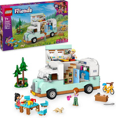 LEGO Friends Wohnmobil, Bauset für Rollenspiele mit einem Spielzeug Wohnwagen, Geschenk für Mädchen ab 7 Jahren, kreatives Spielset mit 3 Minifiguren und Frettchen Tierfigur 42663