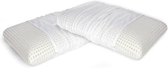 Talamo Italia Set de 2 perne pentru pat, 100% Made in Italy, pernă detașabilă "săpun" din spumă de memorie perforată, hipoalergenică și respirabilă, 70X40Xh16 Cm Perne standard Naty Shop Altezza 16 Copertă inclusă Set Da 2