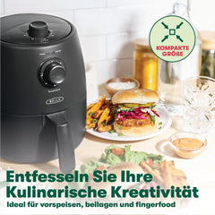 BELLA Heißluftfritteuse 1,9 l, kompakter 5-in-1-Multikocher, Antihaftbeschichtung, spülmaschinenfester Korb, Haushaltsgeräte Naty Shop