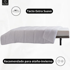 Tural - Plapumă 150 X 220 cm cu tratament Aloe Vera, umplere cu fibre 300 G/M², moale, respirabilă, certificată Oeko-Tex (alb, pat 90 cm) Plapumi si pilote Naty Shop