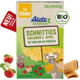 Alete Bio Schnitties Vollkornprodukte und Äpfel 6 x 22 Gramm Mutter und Kind Naty Shop 132 Gramm
