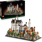 LEGO Architecture Schloss Neuschwanstein - 3D Puzzle für Erwachsene - Modellbau mit Türmen, Innenhöfen & detailliertem Innenraum - Historisches Geschenk für Fans - 21063