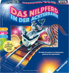 Ravensburger 26772 – Nilpferd auf Achterbahn – Brettspiel für die ganze Familie, Spiel für Erwachsene und Kinder von 10–99 Jahren, für 3–12 Spieler – Partyspiel, Silvesterspiel