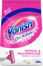 Vanish Oxi Action Teppich- und Polsterreinigungspulver – 1 x 820 g – reinigt große Flächen von Teppichen und Polstern von Schmutz, Gerüchen und Staub. Rufe Naty Shop Waschmittel, 820 g