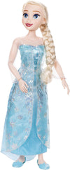 Disney Die Eiskönigin Playdate ELSA Riesenpuppe, 80 cm, von Jakks Pacific, voll bewegliche Puppe mit 11 Bewegungspunkten, inklusive Haarbürste und Zubehör