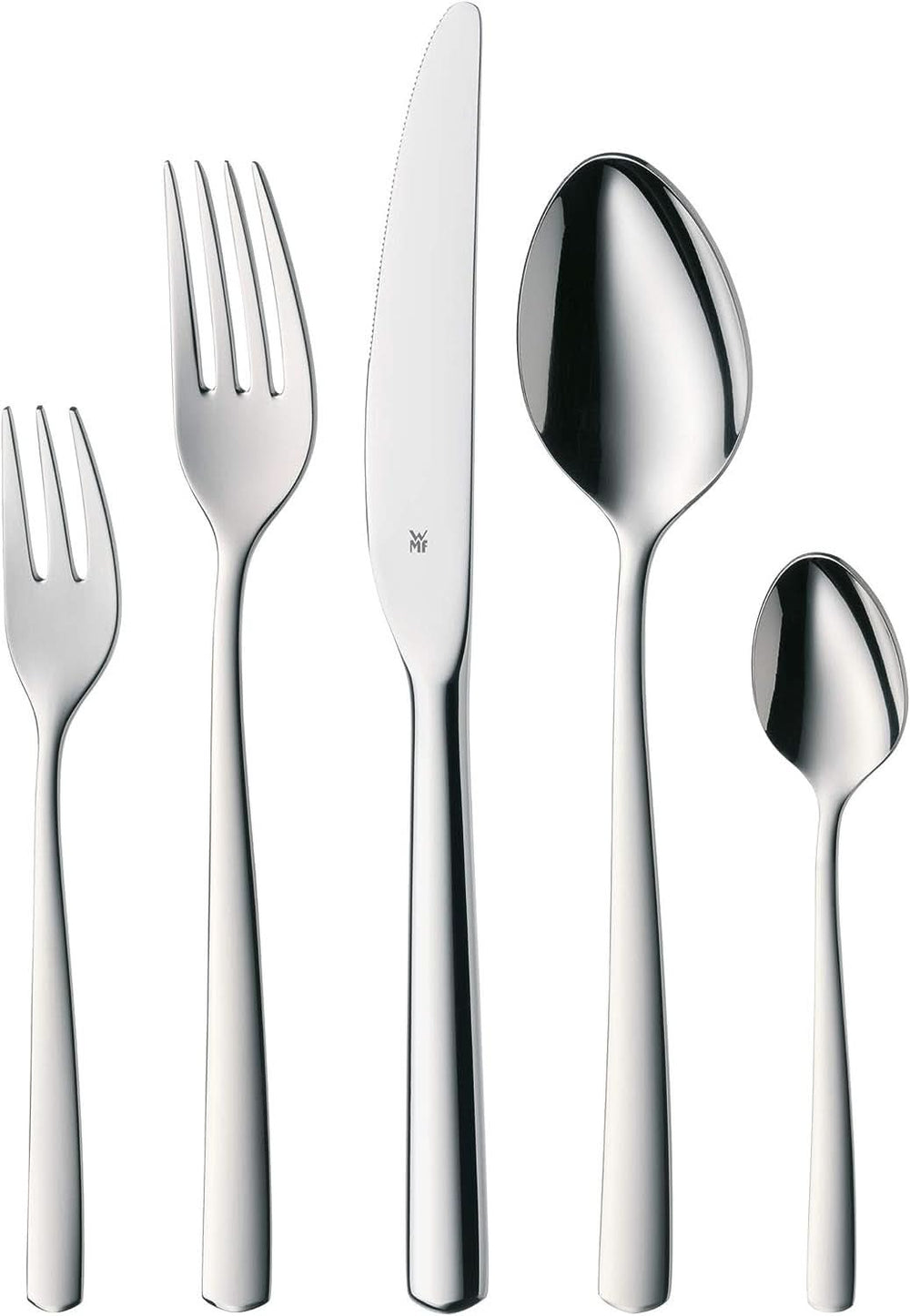 WMF Boston Besteckset, 30-teilig, Edelstahl, für 6 Personen, Kitchen Naty Shop Set, 30-teiliges Set