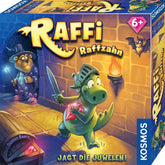 KOSMOS 681036 Raffi Raffzahn Juwelenjagd, spannendes Spiel für Kinder mit magnetischer Drachenfigur, Brettspiel für 2–4 Kinder ab 6 Jahren oder die ganze Familie