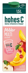 Mildes Multivitamin mit hohem C-Gehalt (1 x 1,5 l), 100 % Saft, Apfel, Orange, Acerola, Mango, 7 Vitamine, laut Gesetz kein zugesetzter Zucker, weniger Säure, vegane alkoholfreie Getränke von Naty Shop