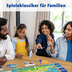 Ravensburger Familienspiel 26888 – World Tour – Klassiker für Familien ab 8 Jahren – Gesellschaftsspiel, Weltreise, Brettspiel für bis zu 6 Spieler – 170+ Städte