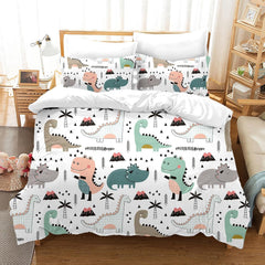 Lenjerie de pat pentru copii, Dinosaur Lenjerie de pat - copii Naty Shop