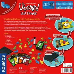 Kosmos 683160 Ubongo 3-D Family, beliebtes 3D-Action- und Puzzlespiel für die ganze Familie, klassisches logisches Denkbrett und Partyspiel für 1–4 Spieler