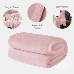 Brentford's Flanell-Fleecedecke, extra weich, groß, flauschig, warm, Tagesdecke für Schlafzimmer, Einzelbett, Sofa, Couch, Blush Pink – 120 x 150 cm. Betten und Decken. Beuche den Brentfords-Store