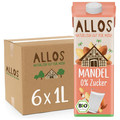 Allos Mandeldrink Zuckerfrei Mandel Natur Vegan Laktose 1L