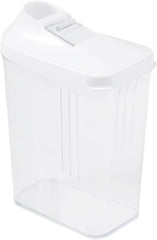 cutie de turnare keeeper pentru provizii uscate, capac de dozare reglabil continuu, plastic, 500 ml, 8 x 4,5 x 15 cm, Paola, alb Cutii depozitare alimente Naty Shop