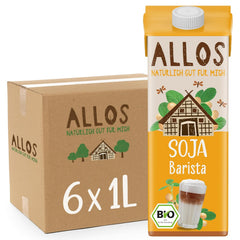 Allos Sojadrink Barista Schaum für veganen Kaffee, laktosefrei