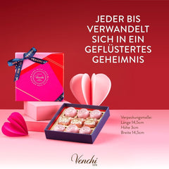 Venchi - Geschenkbox mit 9 Pralinen Baciodidama und Vegan Chocoviar Gianduia, glutenfrei, Valentinstagskollektion Pralinen Naty Shop