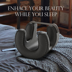 Pernă de frumusețe, pernă antirid, pernă ortopedică de sprijin pentru gât, pernă de frumusețe anti-îmbătrânire, pernă din spumă de memorie, pernă de sprijin pentru gât, pentru a menține ridurile faciale, pernă de dormit (negru) Perne ortopedice cervicale Naty Shop