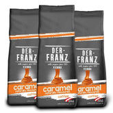 Der-Franz-Kaffee, Arabica- und Robusta-Kaffeebohnen Naty Shop Kaffee 3 x 500 Gramm Karamell