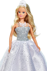 Simba 105733582 - White Dream, Ankleidepuppe in einem traumhaften weißen Glitzerkleid mit Glitzerstein, 29cm Puppe, ab 3 Jahren