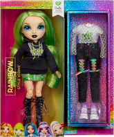 Rainbow High Style Icons Jade – 28 cm Modepuppe mit Langem, Kämmbarem Haar, Zweitem Outfit, Passender Tasche und einem Zweiten Paar Schuhe, Beweglich mit 13 Gelenkpunkten