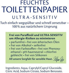 Hârtie igienică umedă HiPP Baby Soft (6 x 50 de coli), cu 99% apă, ultra-sensibilă, fără parfum, cu capac rabatabil