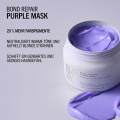 Schwarzkopf Professional BLONDME Bond Repair Purple Mask Mască pentru păr rece Neutralizează tonurile galbene pentru părul vopsit, albit și deschis Condiționare profundă și întărire 200 ml Masca de par Naty Shop