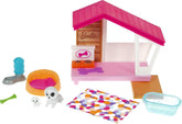 Barbie GRG78 - Mini Playset cu 2 câini, căsuță pentru câini și accesorii, cadou pentru copii de la 3 la 7 ani Papusi Naty Shop Titlu implicit