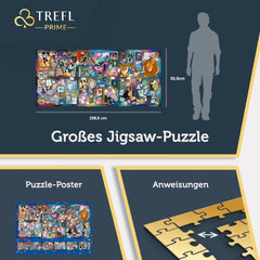 Trefl 81020 9000 Teile, großes Puzzle, dickster Karton, Bio, EKO, Märchencharakter-Collage, Unterhaltung für Erwachsene und Kinder ab 12 Jahren, Disney, Disneys größte Puzzle-Sammlung, Naty Shop