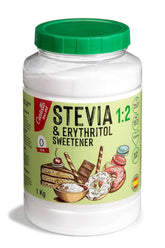 Stevia + Erythritol 1:2 Süßstoff, 1G = 2G Zucker, 1 kg Süßstoffe Naty Shop