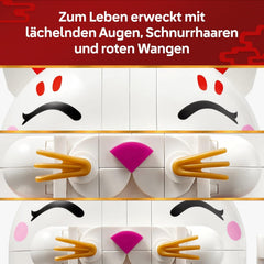 LEGO Glückskatze - Bauset für Erwachsene - Modellbau mit Tierfigur mit winkender Pfote sowie Goldmünze - Katzenfigur zum Bauen - DIY Deko Set - Kreatives Geschenk für Kinder & Erwachsene - 40813