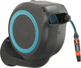 Cutie de furtun de perete Gardena RollUp M (turcoaz) 20m: Irigații flexibile pentru grădini de dimensiuni medii, tambur de furtun rotativ, cu suport de perete, componente ale sistemului și duză de pulverizare, inclusiv furtun de 20m (18610-20)