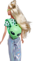 Simba Steffi Love Space Fashion – Modepuppe mit futuristischem Outfit & Rucksack zum Öffnen, 29 cm, modisches Rollenspiel für Kinder ab 3 Jahren