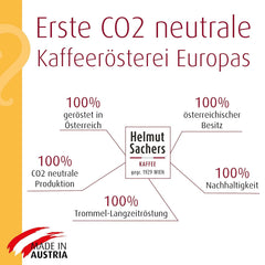 Cafea Helmut Sachers - Crema, Intensitate 4/5, 100% Arabica, boabe întregi de cafea, 6 x 500g