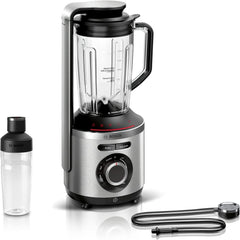 Bosch Vakuum-Standmixer Vitapower Serie 8 MMBV621M, Starke Mixleistung, Vitaminschonende Zubereitung, 4 Automatikprogramme, Vakuum-Togo Flasche, 37.000 U/Min, 1000 W, Silver Mother and Child Naty Shop Single To-Go-Flasche