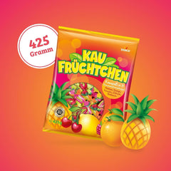 Kaufrüchtchen – 1 x 425G – Karamellbonbons mit fünf Fruchtgeschmacksrichtungen Naty Shop