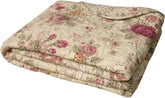 Greenland Home Antique Rose – klassisches, traditionelles Blumenmuster – 100 % Baumwolle, gesteppt, Überwurfdecke, 127 x 152,4 cm, Ecru. Betten und Decken Greenland Home Fashions Natura