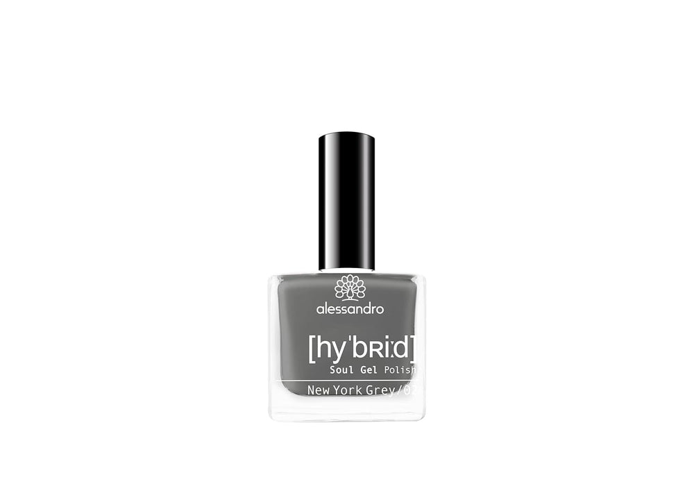 Oja hibridă Alessandro New York Grey – Gri simplu – Unghii perfecte în doar 3 pași, fără LED – Rezistă până la 10 zile!