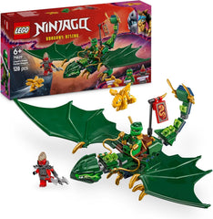 LEGO NINJAGO Lloyds grüner Walddrache - Spielzeug Drache mit 2 Minifiguren - Drachenfigur mit beweglichem Schwanz, Hals, Beine & Flügel - Geschenkidee für Jungen und Mädchen ab 6 Jahren 71829